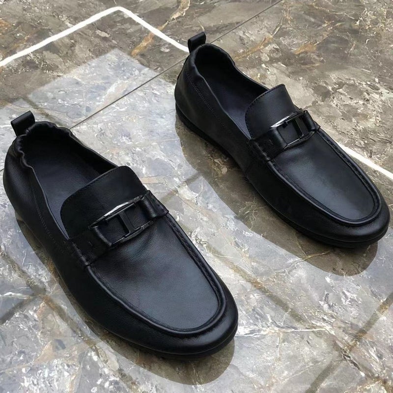 Lefu Shoes Genuine Leather Comfortable Men'S Shoes Slip-On Seam Bag Shoes Casual Breathable Lazy Men'S Shoes - Image 2